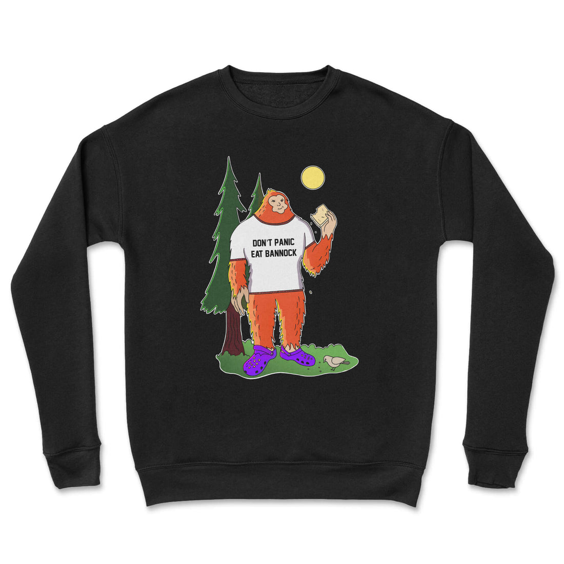 Don’t Panic Eat Bannock Crewneck - Velora Luxury Fashion