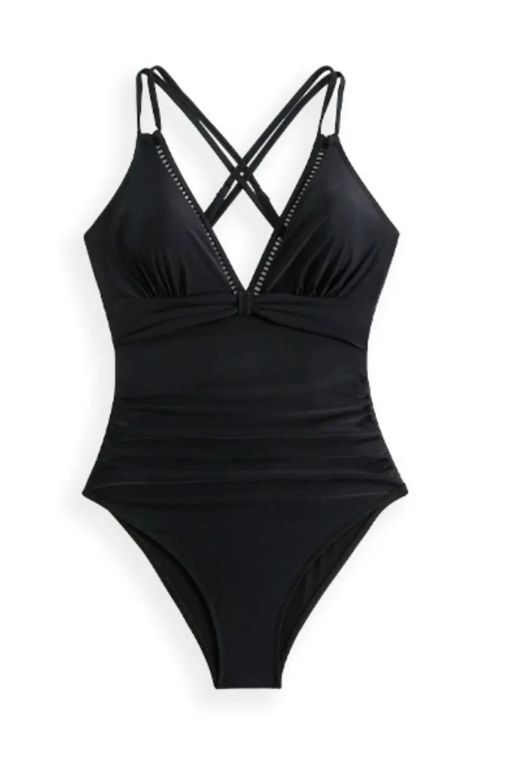 Double Spaghetti Strap One-Piece Swimwear - Velora Luxury Fashion