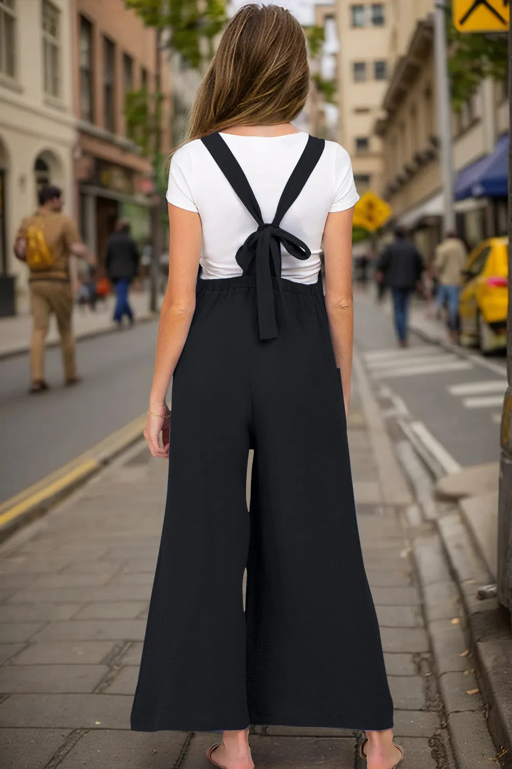 Double Take Full Size Wide Leg Overalls with Pockets - Velora Luxury Fashion
