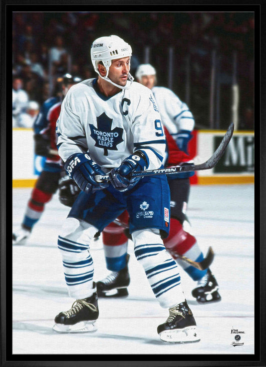 Doug Gilmour 20x29 Framed Canvas Maple Leafs Action-V - Velora Luxury Fashion