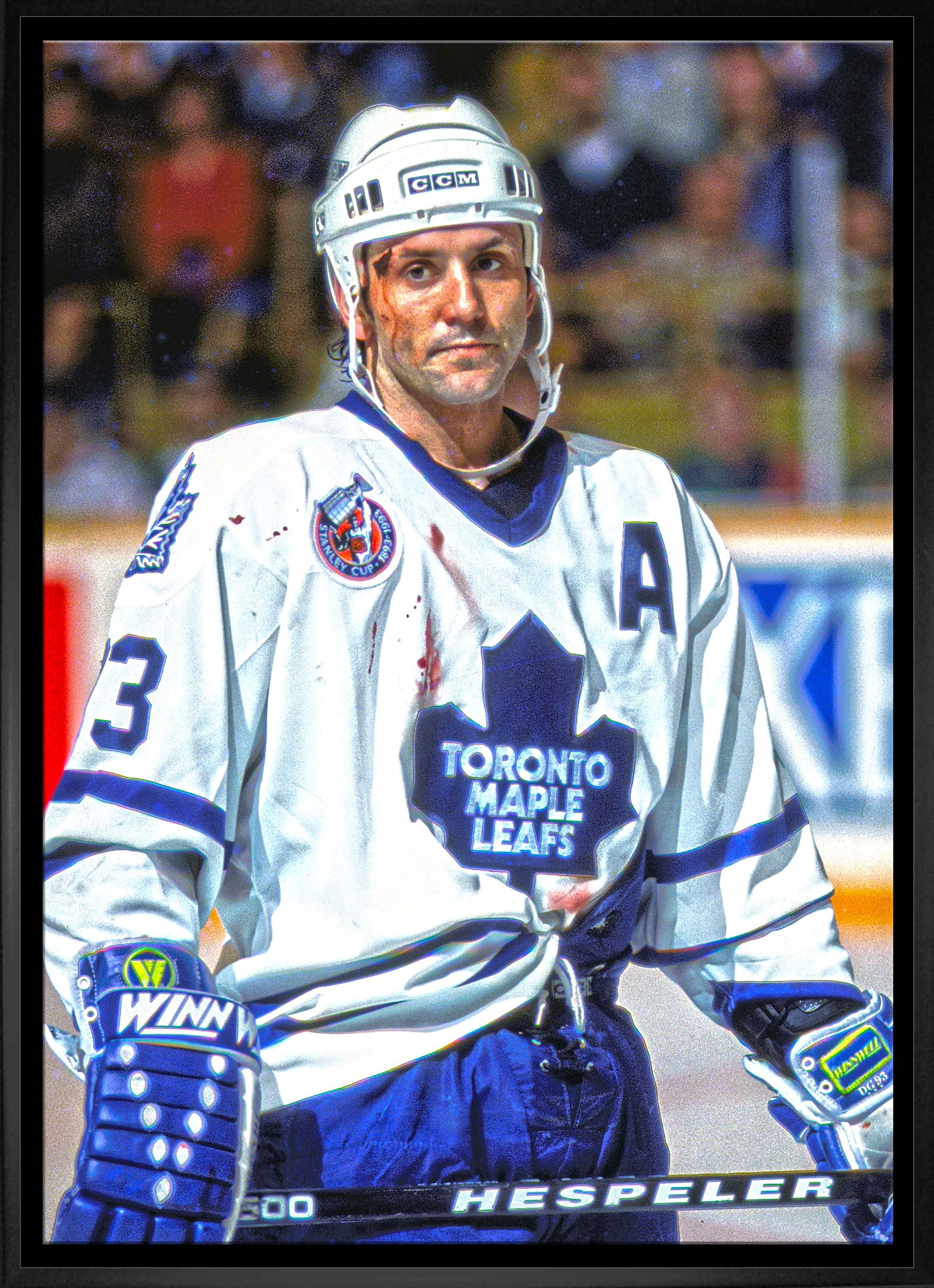 Doug Gilmour Toronto Maple Leafs Framed Canvas Bloody Warrior Canvas - Velora Luxury Fashion