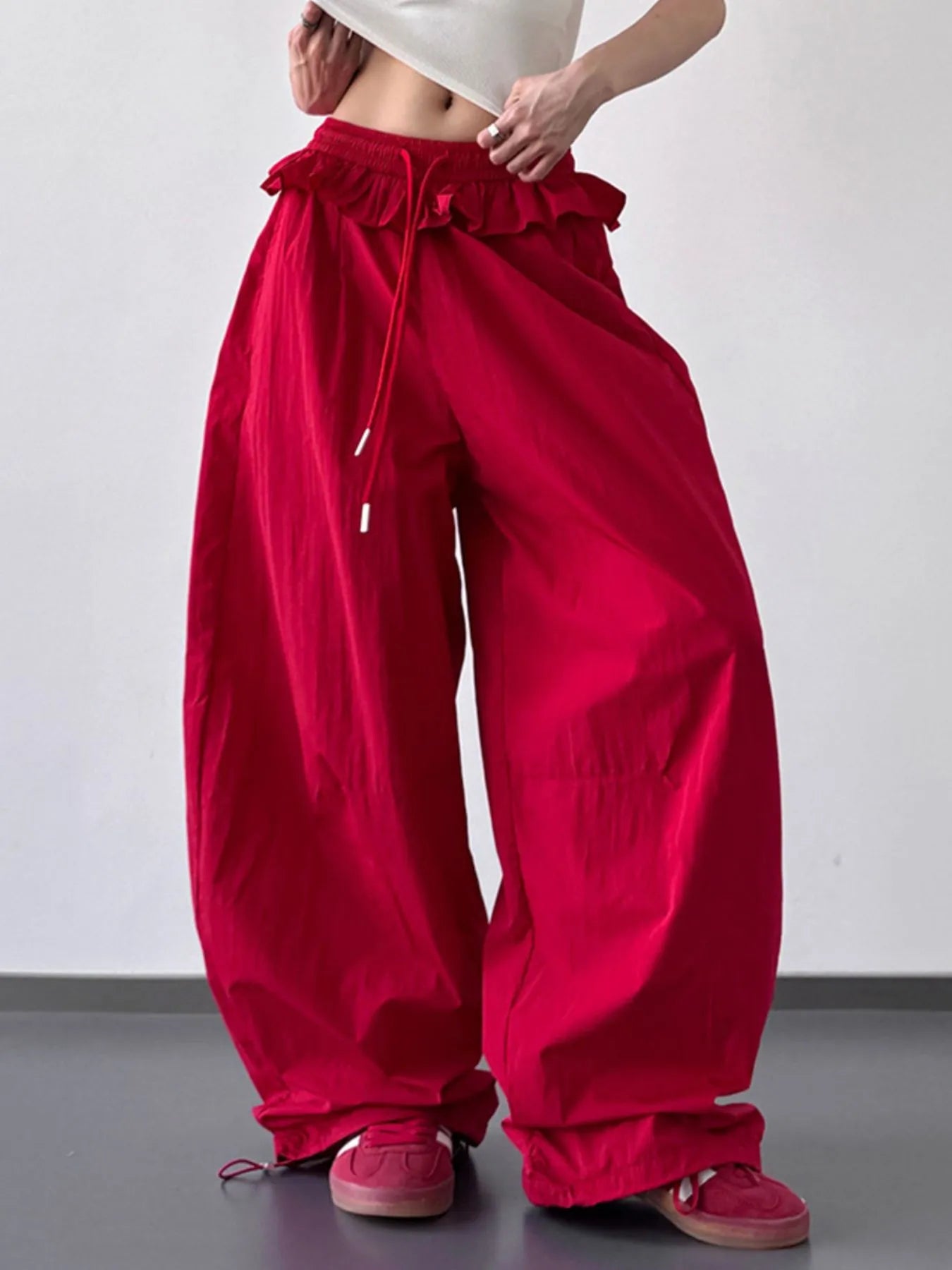 Drawstring Wide Leg Pants - Velora Luxury Fashion