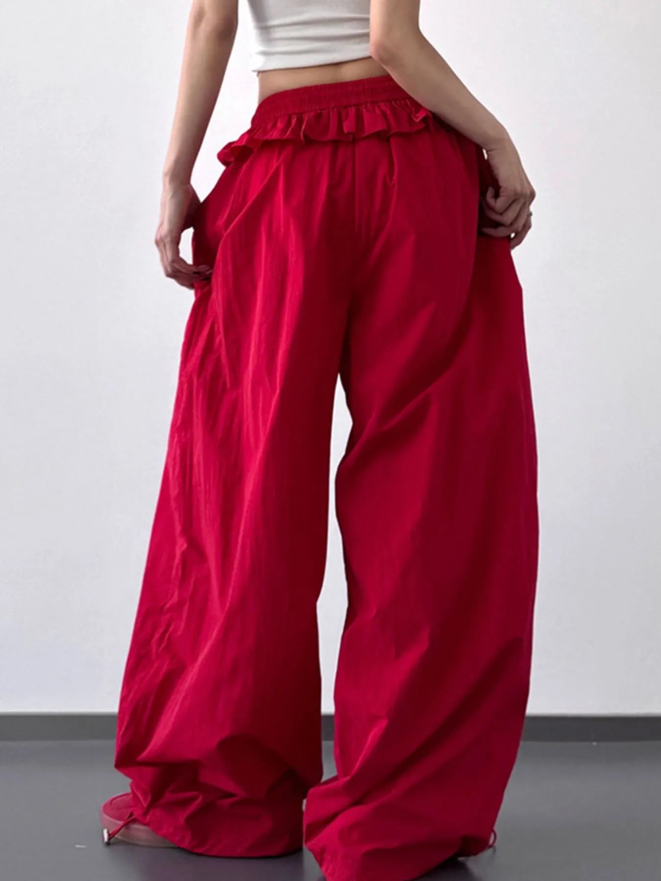 Drawstring Wide Leg Pants - Velora Luxury Fashion