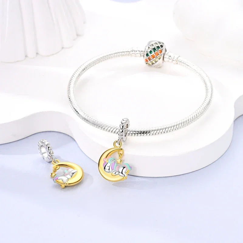 Dreamy Unicorn Sterling Silver Charm - Velora Luxury Fashion