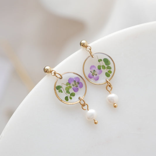 Boucles d’oreilles Chloé - rond (moyen) - Velora