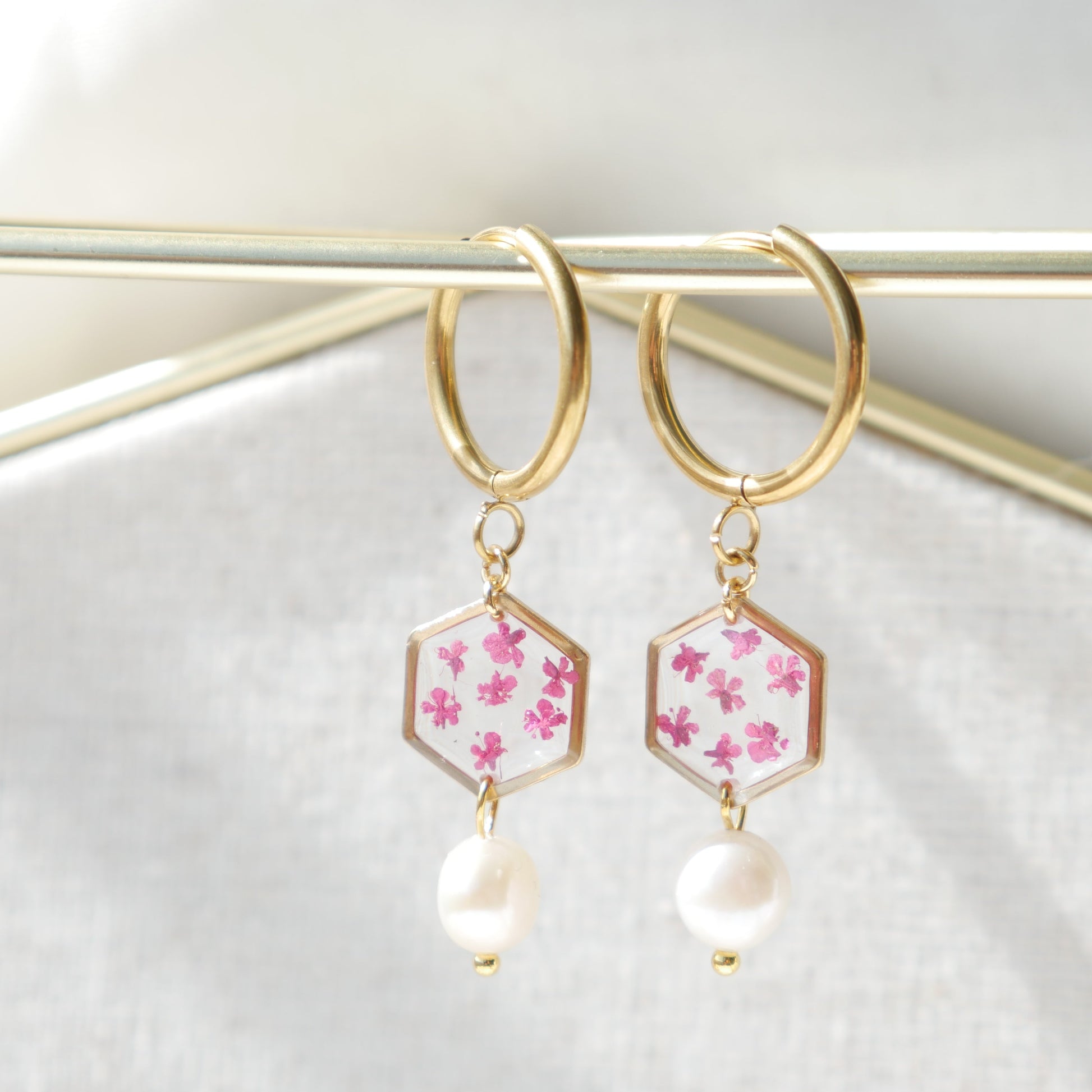 Boucles d'oreilles Perla - Lola (medium) petit hexa - Velora