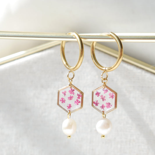 Boucles d'oreilles Perla - Lola (medium) petit hexa - Velora