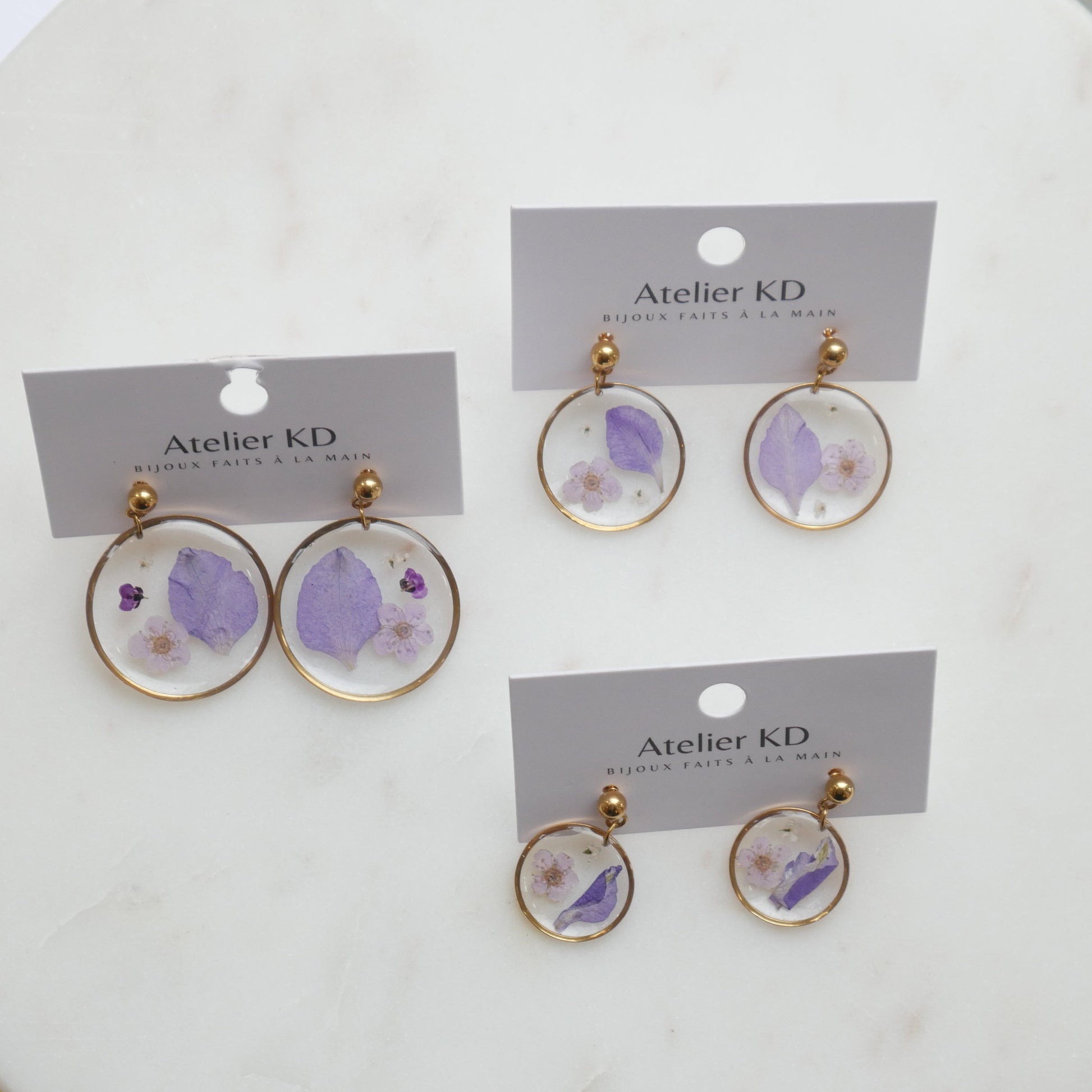 Boucles d'oreilles Léa - rond (moyen 20mm) - Velora