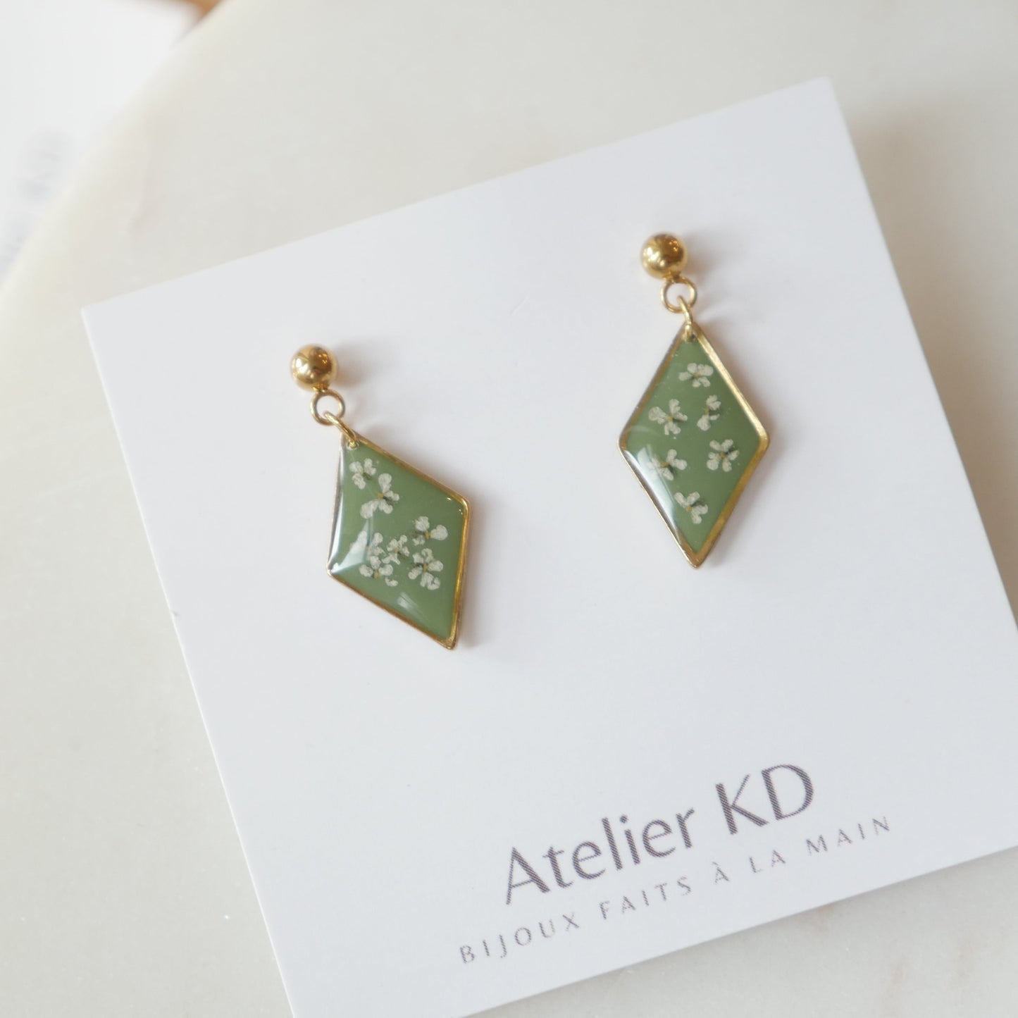 Boucles d'oreilles - losange 16mm - Edition spéciale automne 2025 - Velora