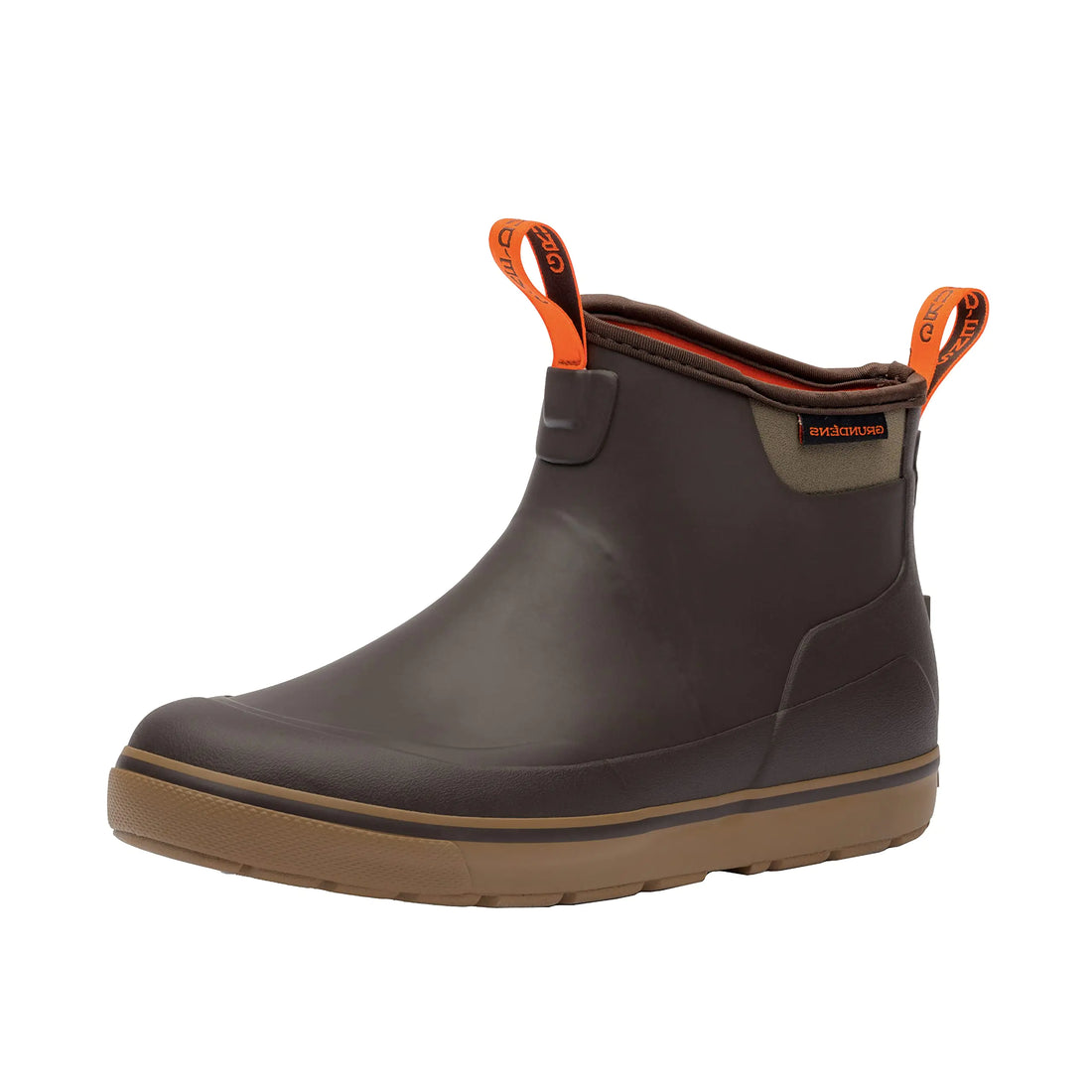 Grundens Men’s DECK-BOSS Ankle Boot | Durable Waterproof Dark Brown 11