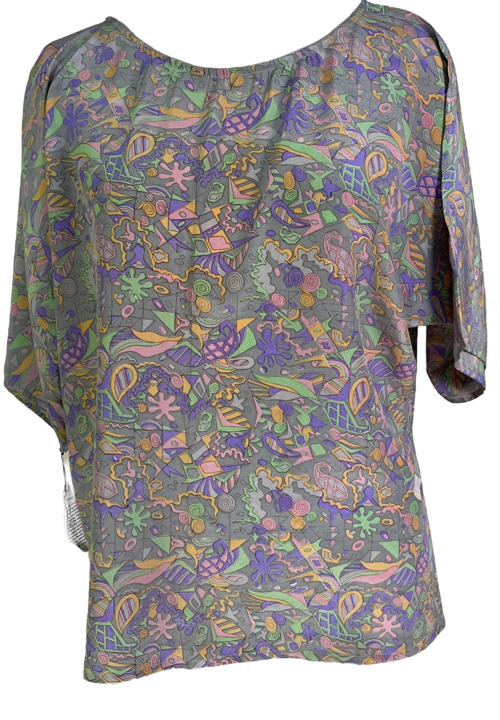 PRC6655 Avatar Pure Silk Side Slit Top - Velora