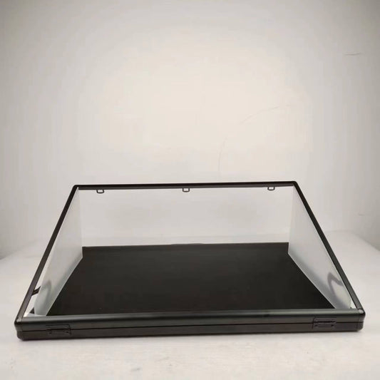 EVORETRO Lockable Showcase Display Case 36x24x1.65" Black – Secure & Stylish Storage for Collectibles