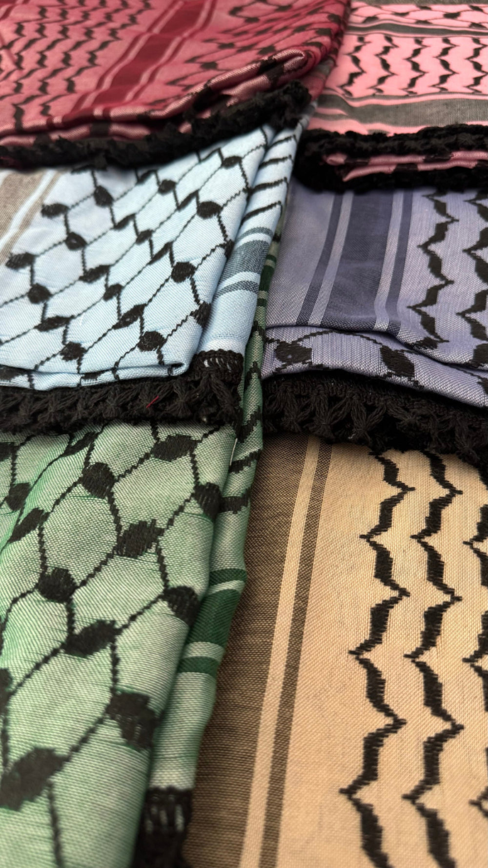 Echoes – Deep Maroon Kufiya (Keffiyeh) | Made in Jordan - Velora Luxury Fashion