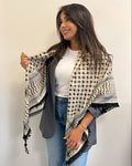 Echoes – Earthy Beige Kufiya (Keffiyeh) | Made in Jordan - Velora Luxury Fashion