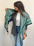 Echoes – Forest Green Kufiya (Keffiyeh) | Made in Jordan - Velora Luxury Fashion