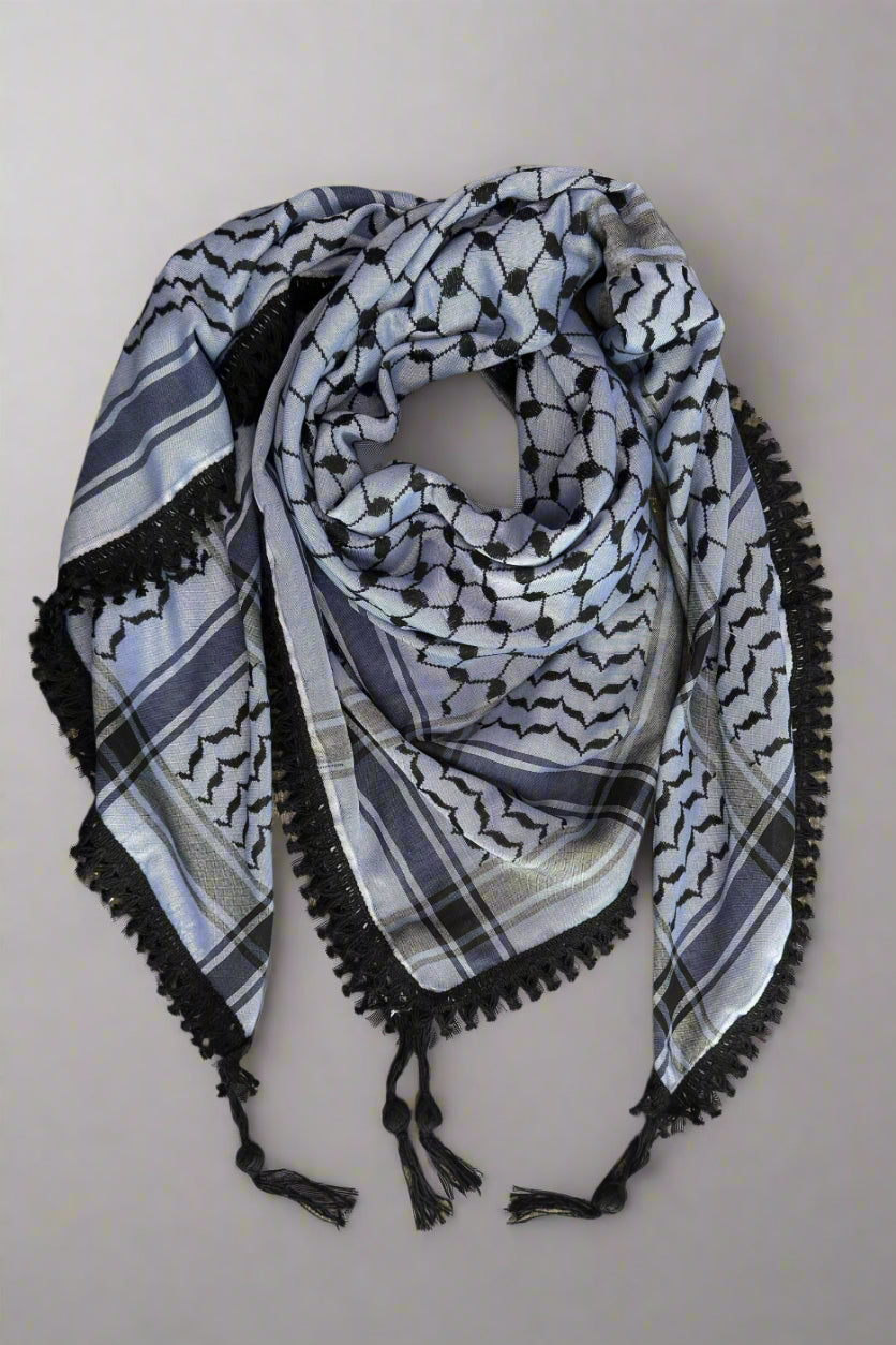 Echoes – Lavender Haze Kufiya (Keffiyeh) | Made in Jordan - Velora Luxury Fashion