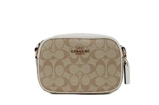 Coach Jamie Mini Coated Canvas Crossbody in Khaki/Chalk