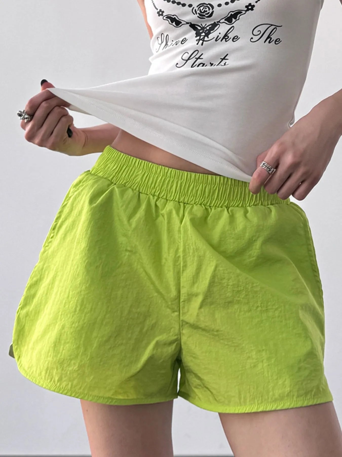 Elastic Waist Active Shorts - Velora Luxury Fashion