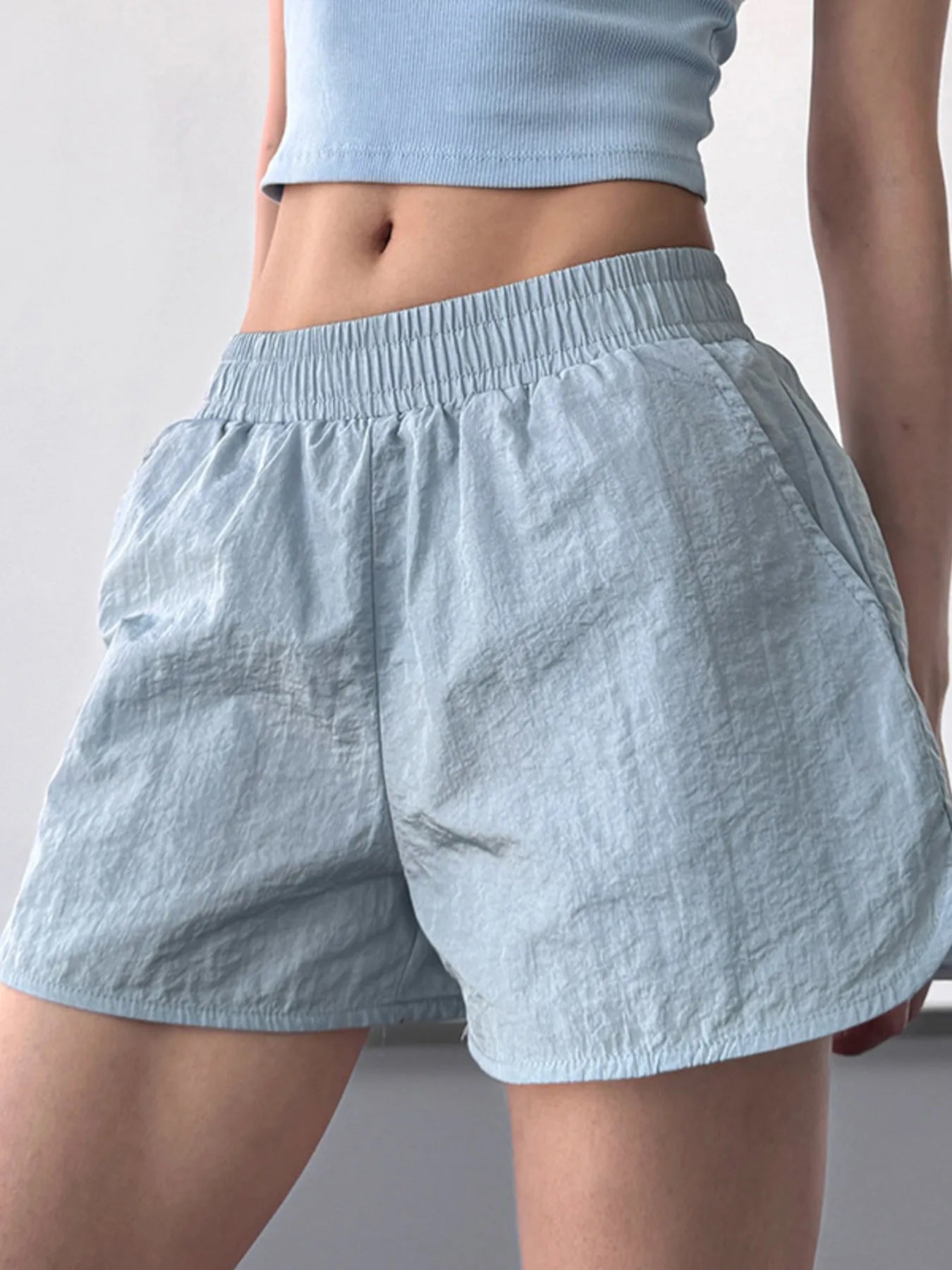 Elastic Waist Active Shorts - Velora Luxury Fashion