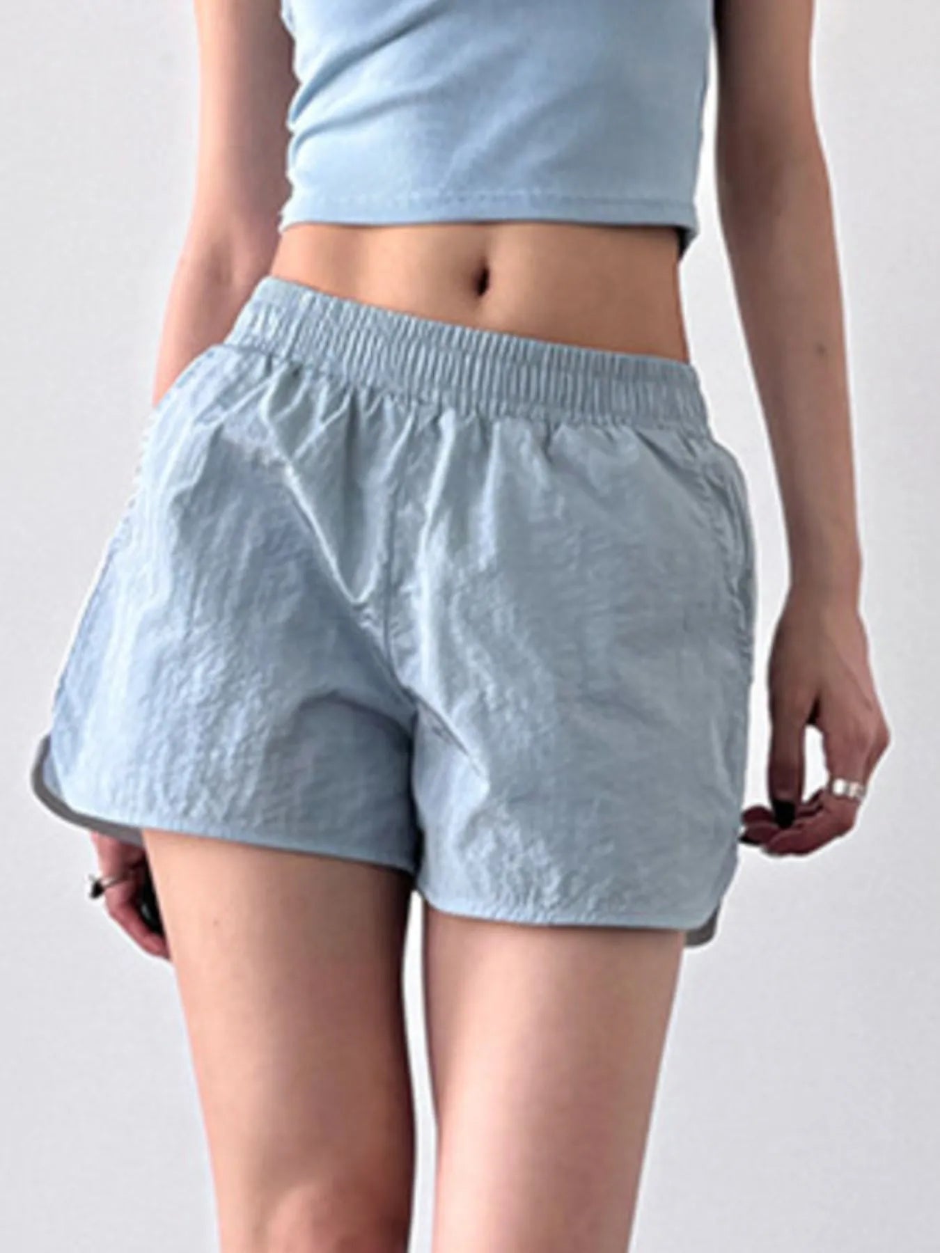 Elastic Waist Active Shorts - Velora Luxury Fashion