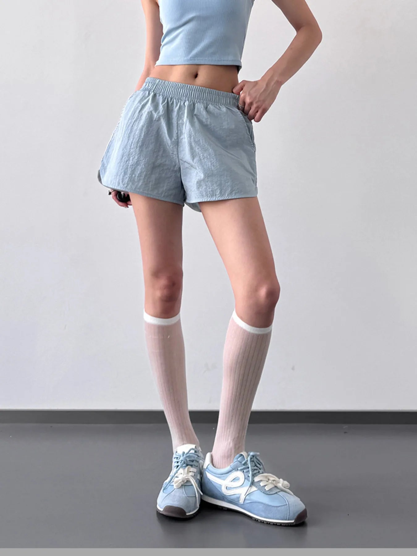 Elastic Waist Active Shorts - Velora Luxury Fashion