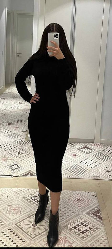 Elegant Body-Con Full Sleeves Dress - Velora Luxury Fashion