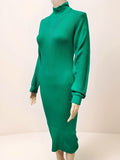 Elegant Body-Con Full Sleeves Dress - Velora Luxury Fashion