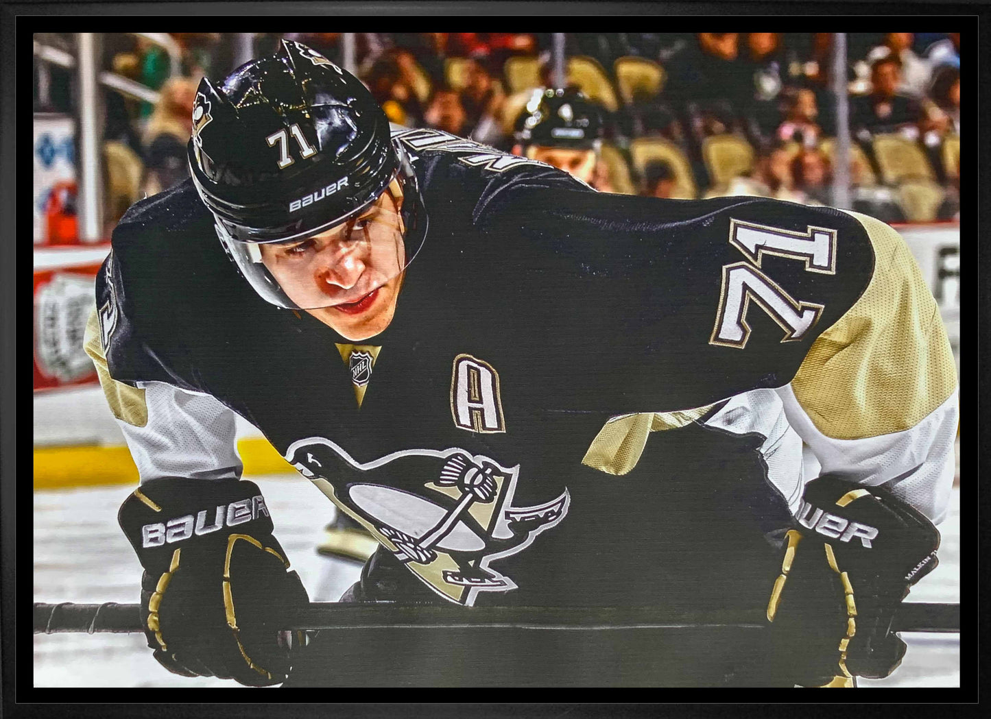 Evgeni Malkin Pittsburgh Penguins Framed 20x29 Faceoff Canvas - Velora Luxury Fashion