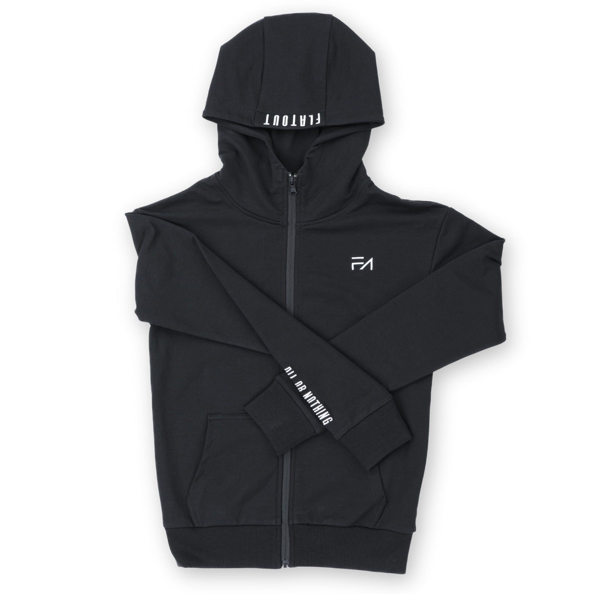 Evolution Zipup Hoodie Black - Velora