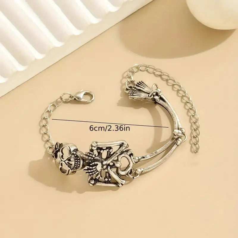 Exaggerated Skull Human Bracelet Fashion Halloween Hand Jewelry - Velora
