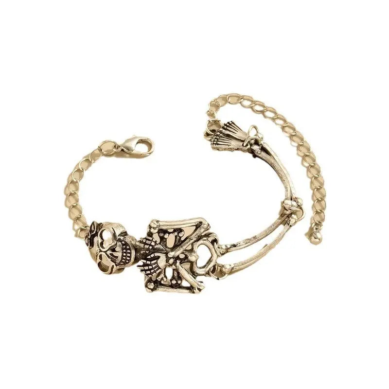 Exaggerated Skull Human Bracelet Fashion Halloween Hand Jewelry - Velora