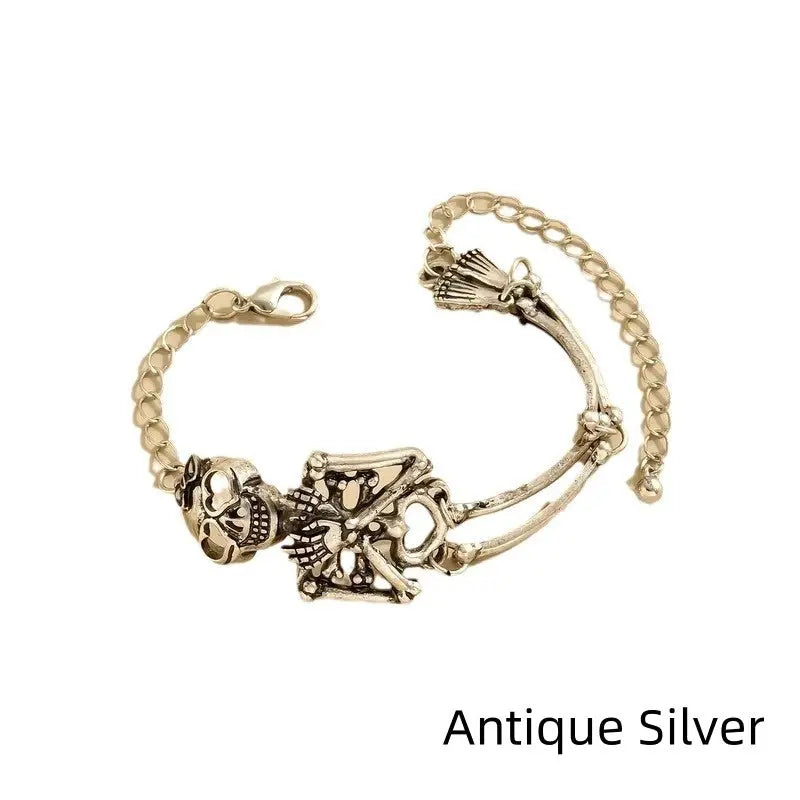 Exaggerated Skull Human Bracelet Fashion Halloween Hand Jewelry - Velora