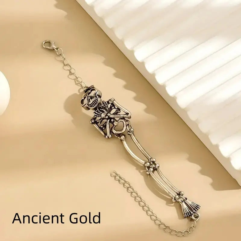 Exaggerated Skull Human Bracelet Fashion Halloween Hand Jewelry - Velora