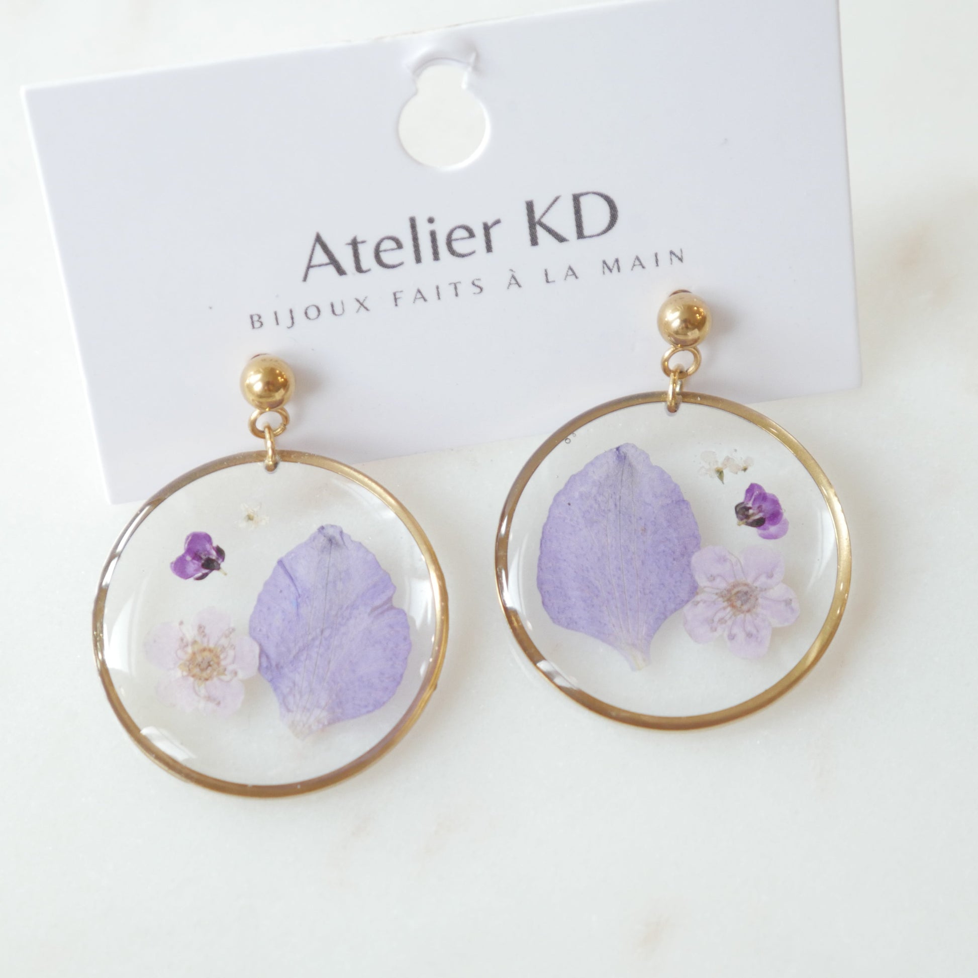 Boucles d'oreilles Léa - rond (moyen 20mm) - Velora