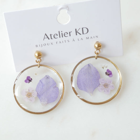 Boucles d'oreilles Léa - rond (moyen 20mm) - Velora