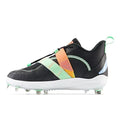 New Balance Mens FuelCell Lindor V2 Metal Baseball Shoe Black/Neon Dragonfly/Electric Jade 12.5 Wide
