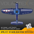 F4U Corsair Plane - 2.4GHz 4CH Warbird RC, 400mm Wingspan, One-Key Aerobatic - Velora Luxury Fashion