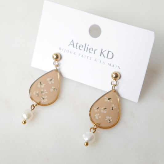 Boucles d'oreilles perla - goute 20mm - Edition spéciale automne 2025 - Velora