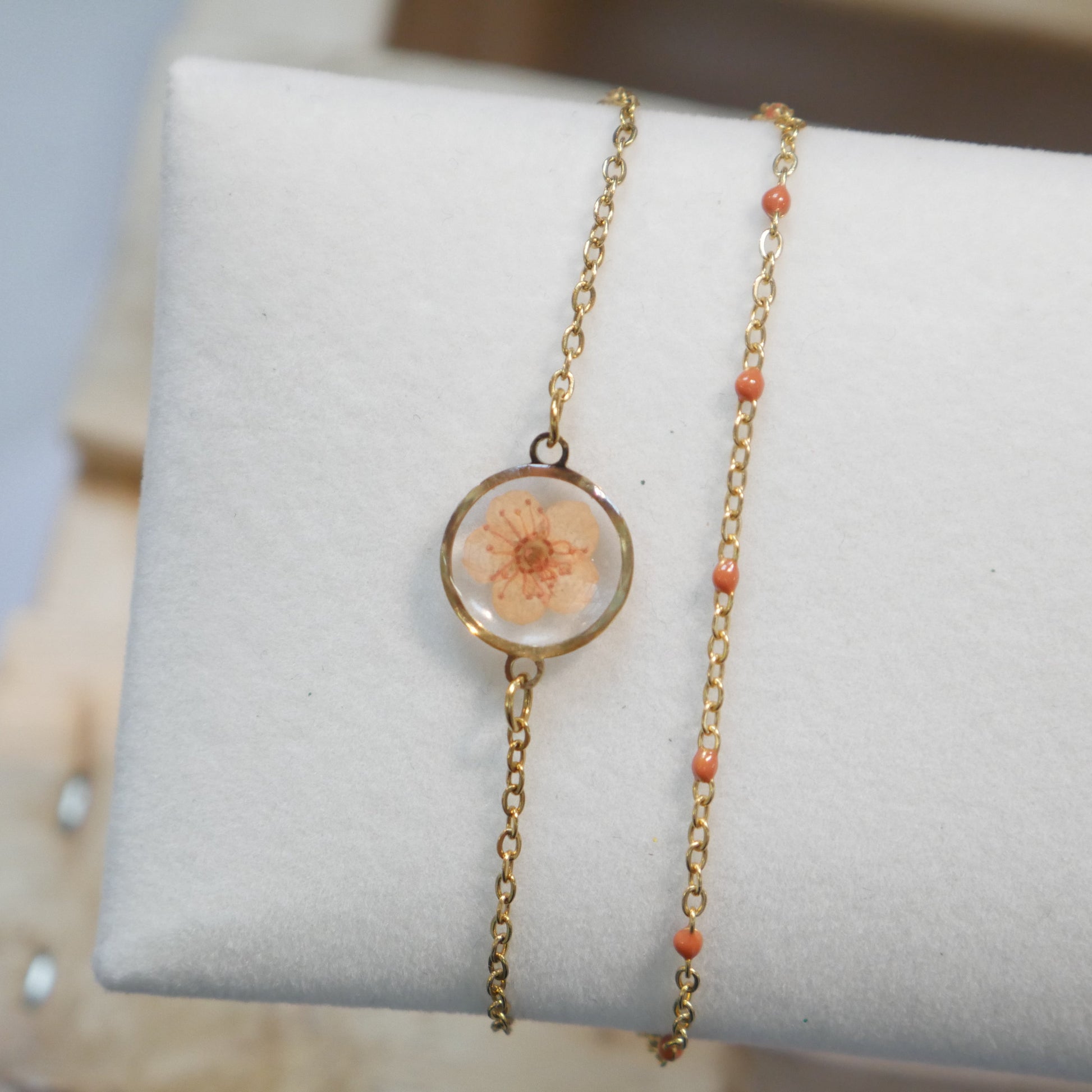 Bracelet Sofia double - orange - Velora