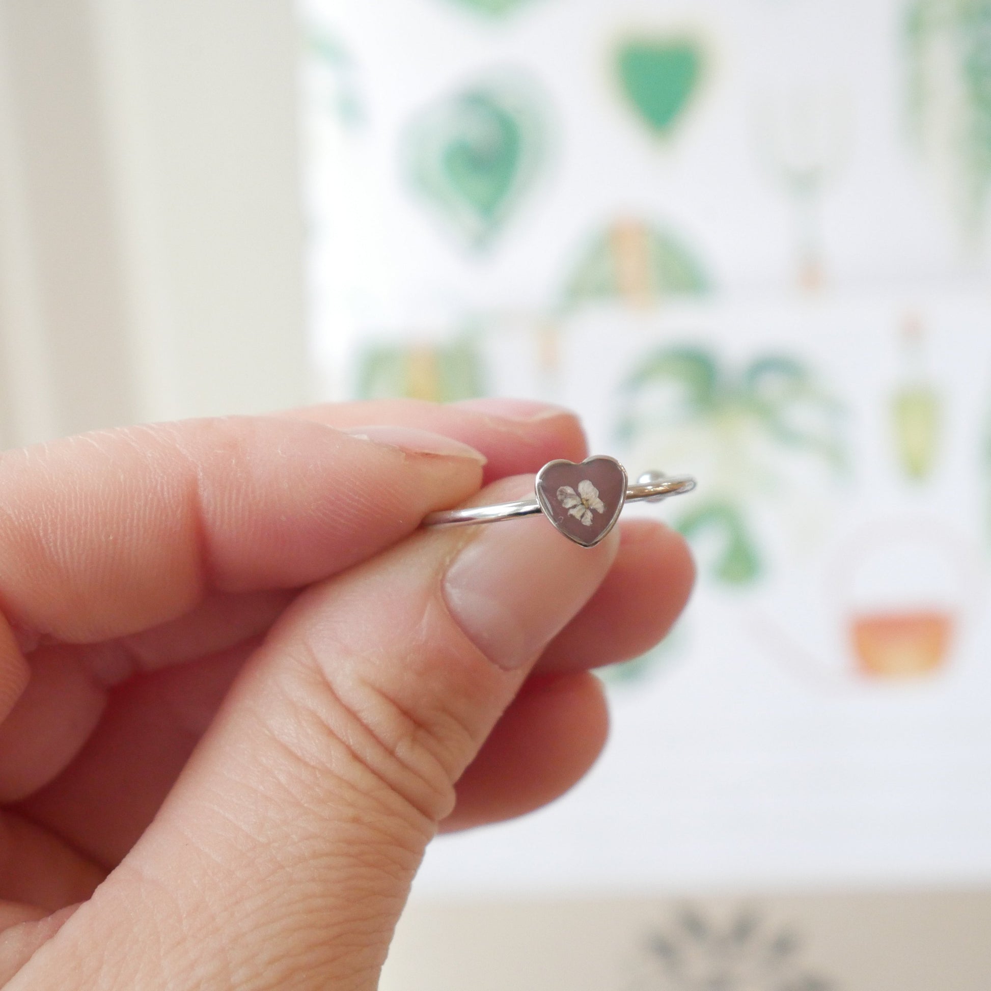 Bague automne - mini coeur (ajustable) - Velora