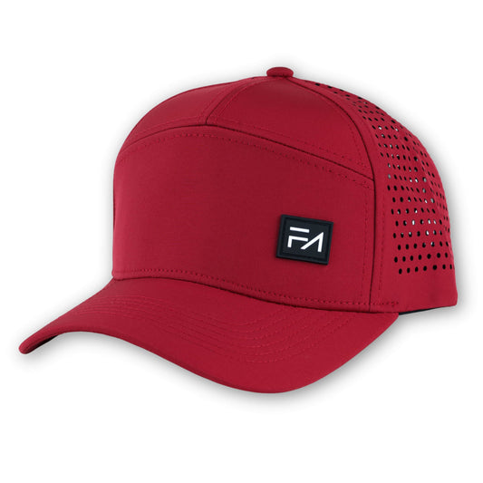 FA 7-Panel Red Snapback - Velora