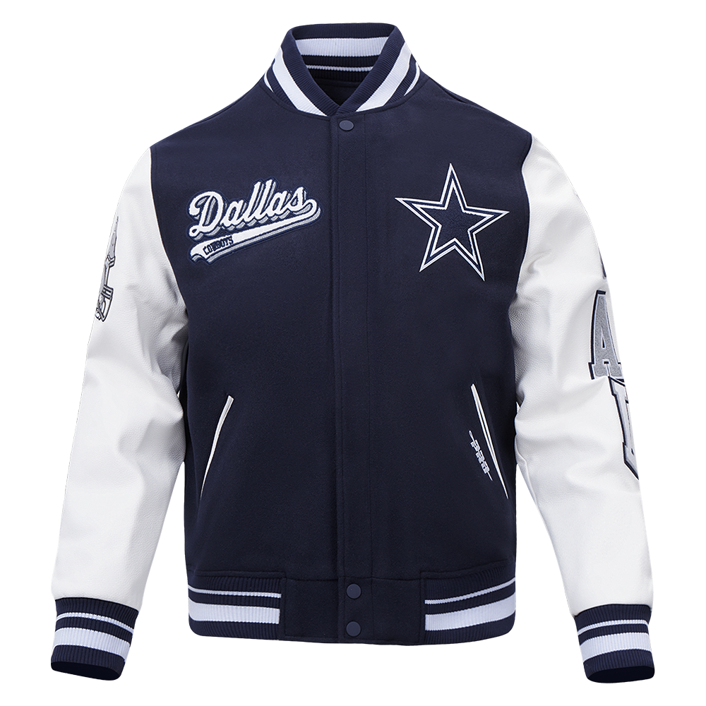 Dallas Cowboys Script Tail Rib Wool Varsity - Velora