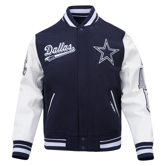 Dallas Cowboys Script Tail Rib Wool Varsity - Velora