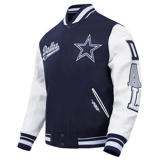 Dallas Cowboys Script Tail Rib Wool Varsity - Velora