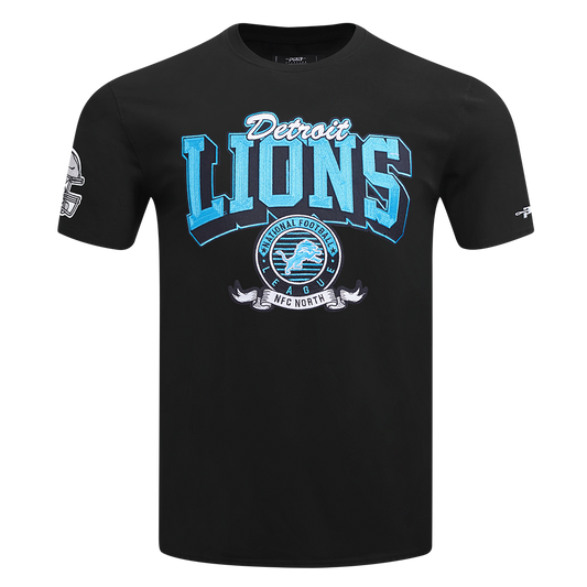 NFL DETROIT LIONS TEAM BADGE MEN'S SJ TEE FDL1411047-BLK - Velora