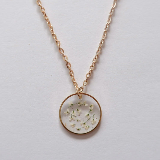 Collier Estelle blanches - rond (moyen) - Velora
