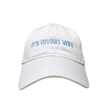 Floof Unisex It's Giving Wife Cap in White
