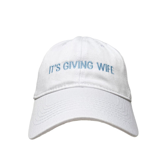Floof Unisex It's Giving Wife Cap in White