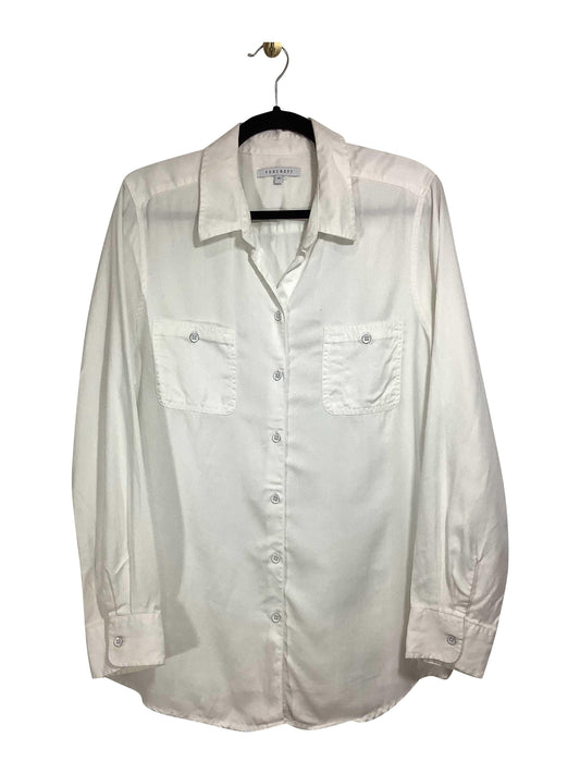 FOXCROFT Regular fit Button-down Top in White - 14 - Velora