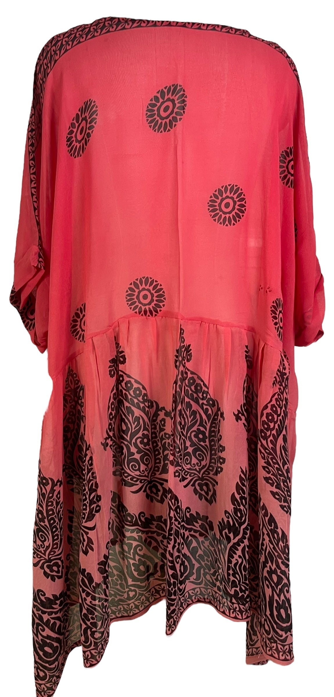 PRG6741 Sheer Avatar Pure Silk Boxy Babydoll Dress - Velora